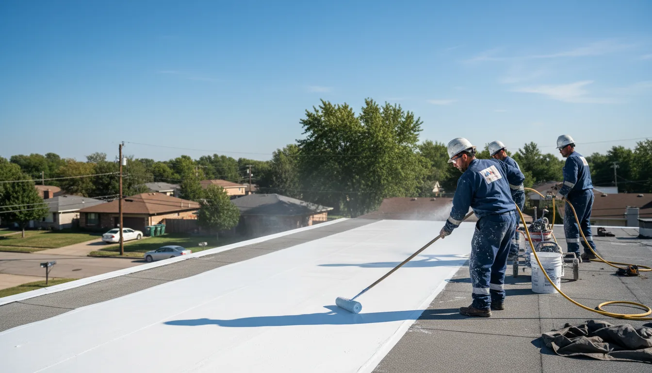 Commercial roof coating in Groesbeck, TX near me
